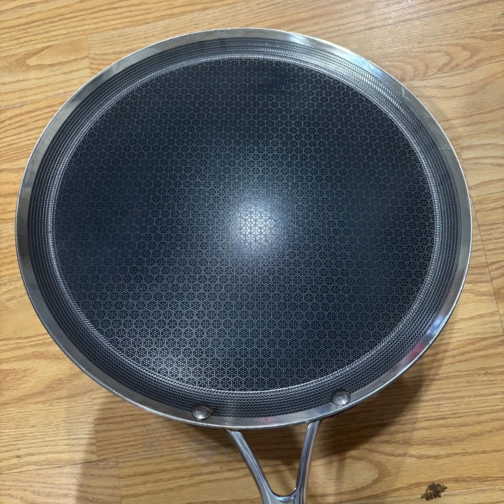 HexClad 12 Inch Hybrid Nonstick Griddle Pan Stainless Steel Induction Ready